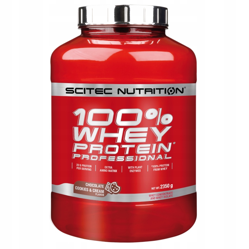 SCITEC 100% Whey Protein Professional 2350g - Koncentrat Białka Serwatki — 6