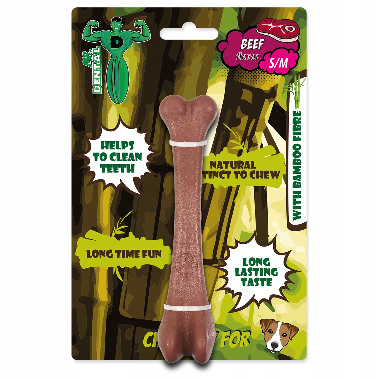 PRZYSMAKI DLA PSA DENTAL KOŚĆ BAMBUSOWA WOŁOWINA