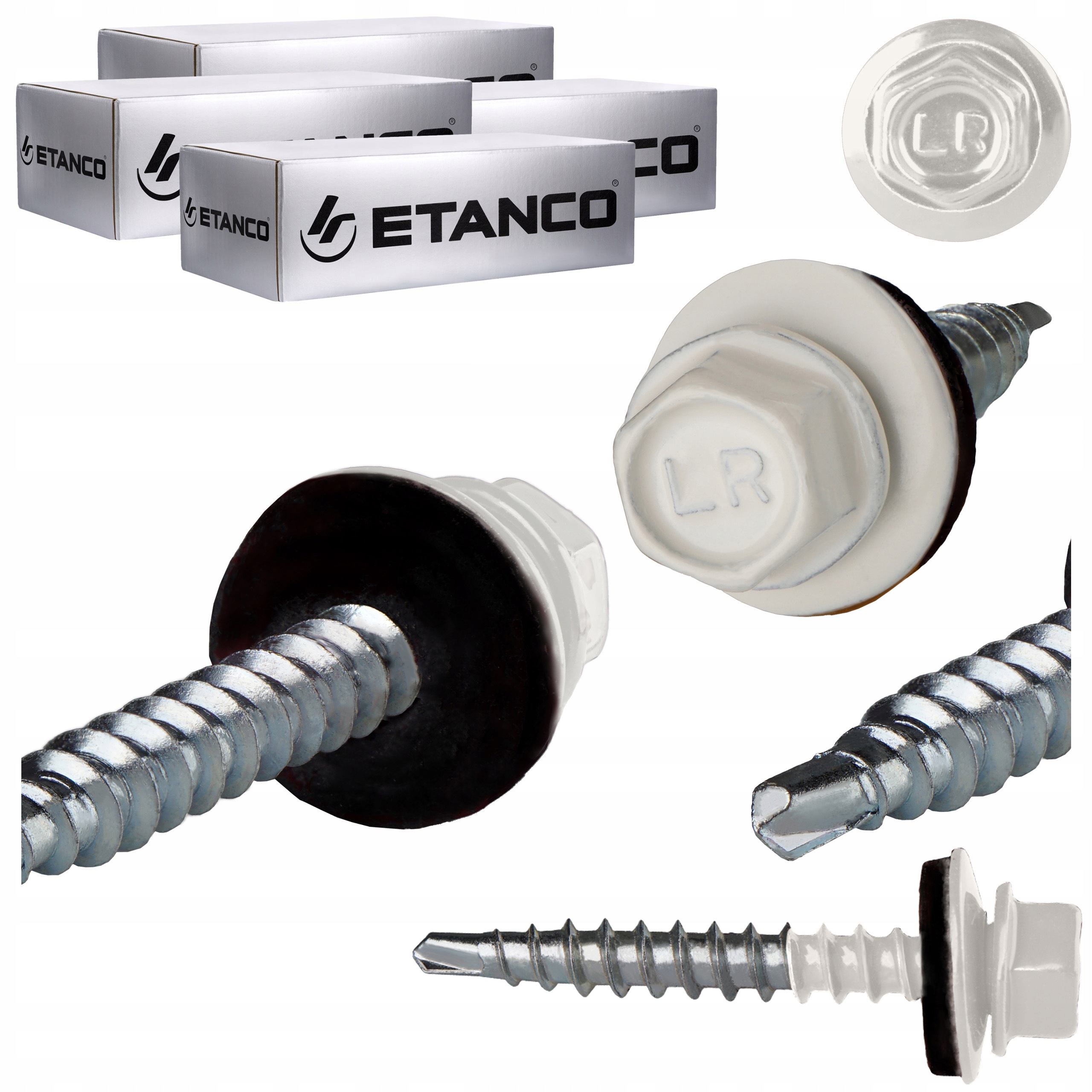 Farmářské vruty 4,8 x 35 mm Ral 9010 1000ks plechové vruty Etanco GTF2 Z14