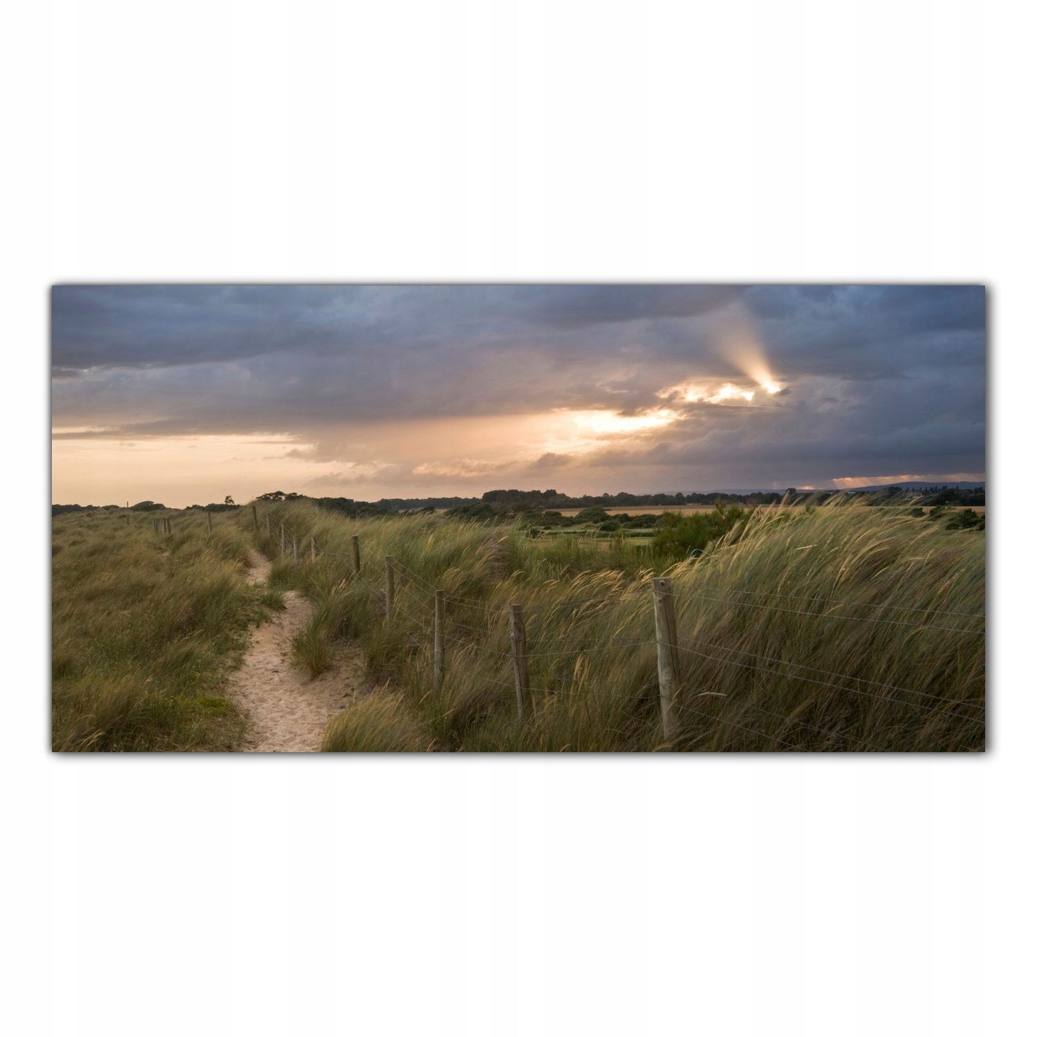 

Obraz na szkle Foto Plaża Chmury Krajobraz 120x60