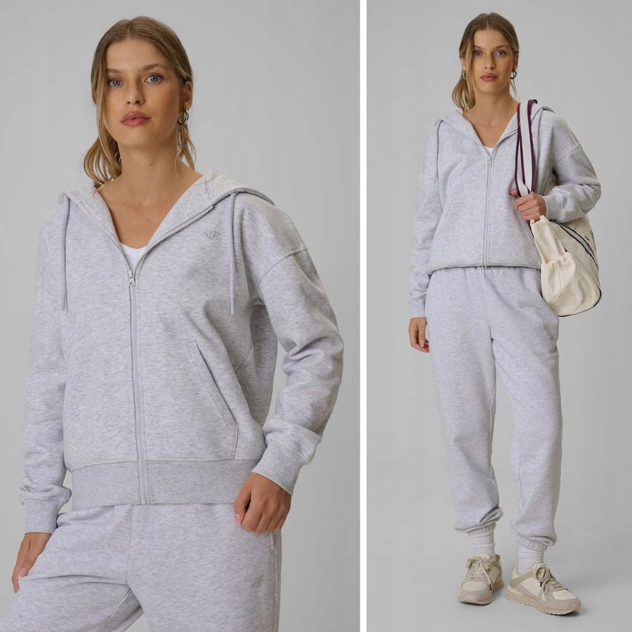 Bluza Damska 4F Dresowa Sportowa Ciepła Na Co Dzień