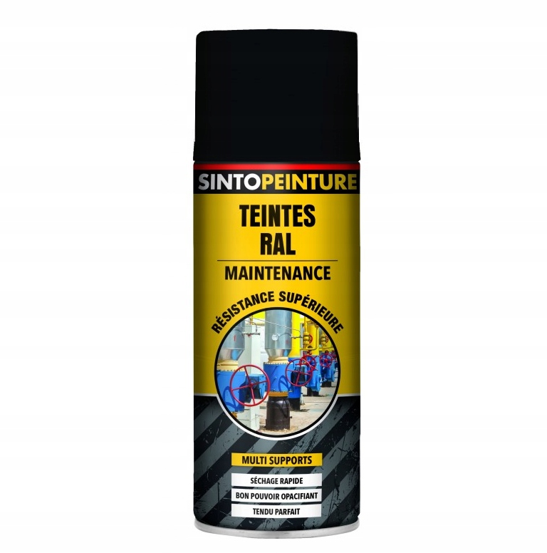 Ral 9005 Czarny Mat Lakier Akrylowy w Sprayu 400ml Sinto Peinture Black Mat