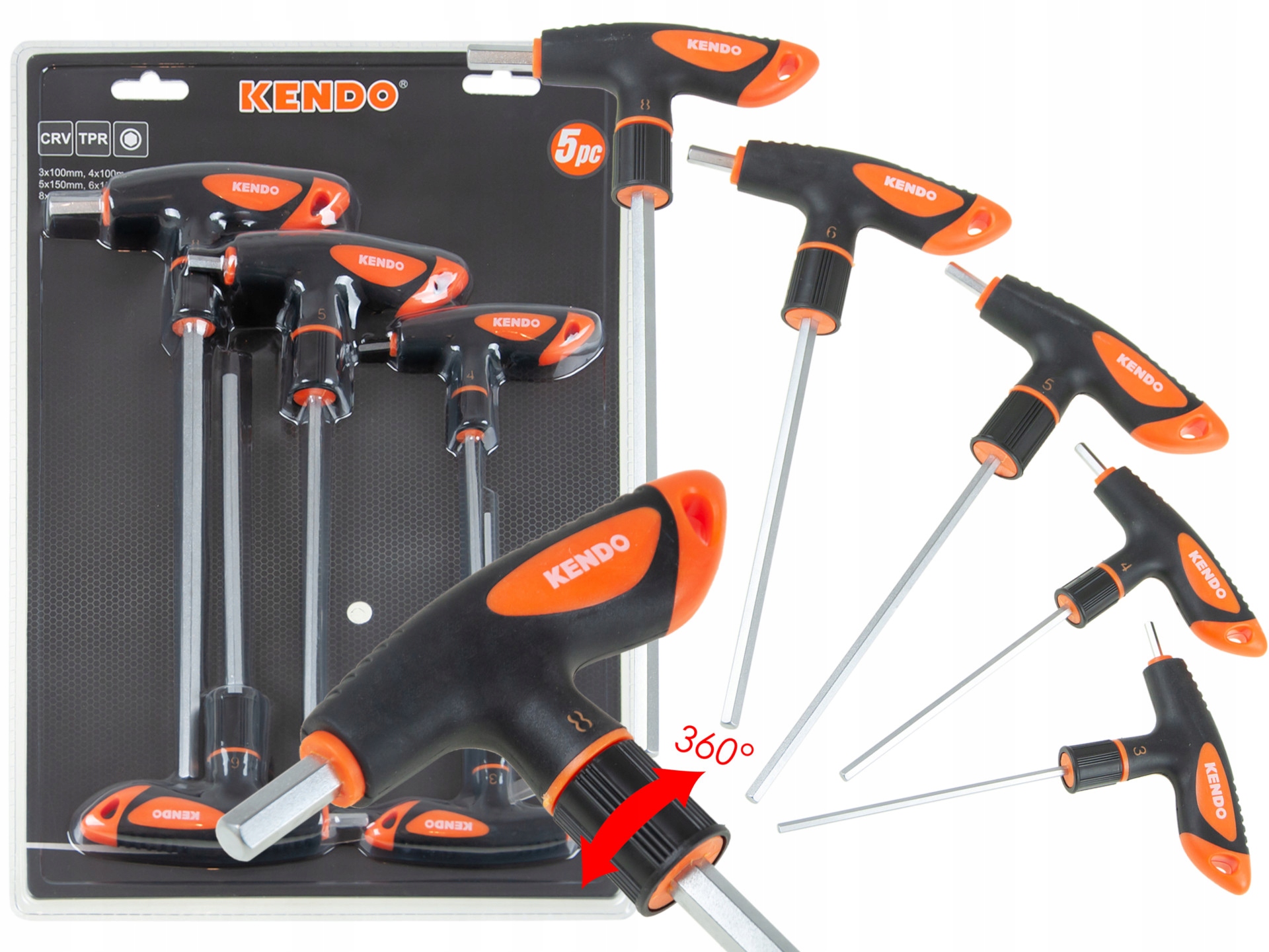 

Klucze Sześciokątne Długie Imbusy typ T 5ELE