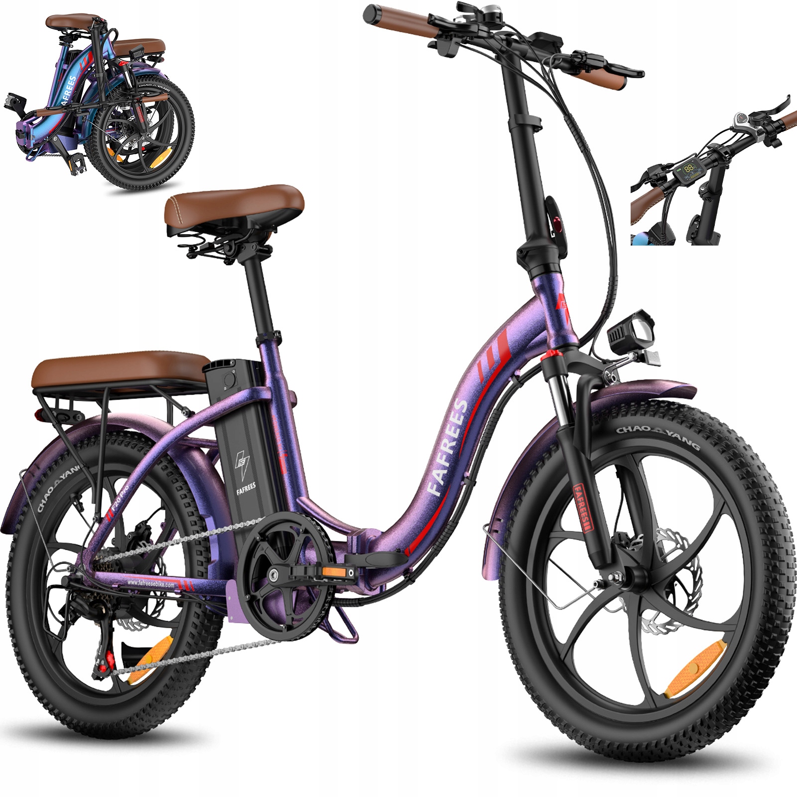 20" skládací elektrokolo Fafrees F20 Pro – městské, 250 W, dojezd až 150 km, 36 V 18 Ah, rychlost až 25 km/h