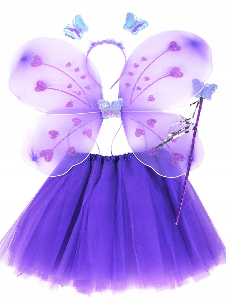 

Strój Motyl Motylek Wróżka Fioletowy Impreza