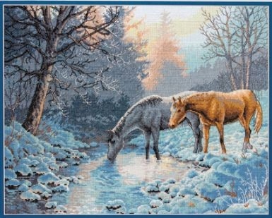 Křížková výšivka počítaná sada (kanva, mulina)