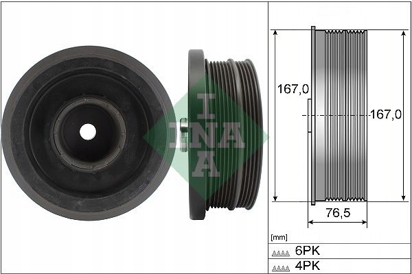 Schaeffler INA 544 0082 10 Koło pasowe, wał korbowy Typ samochodu Samochody osobowe