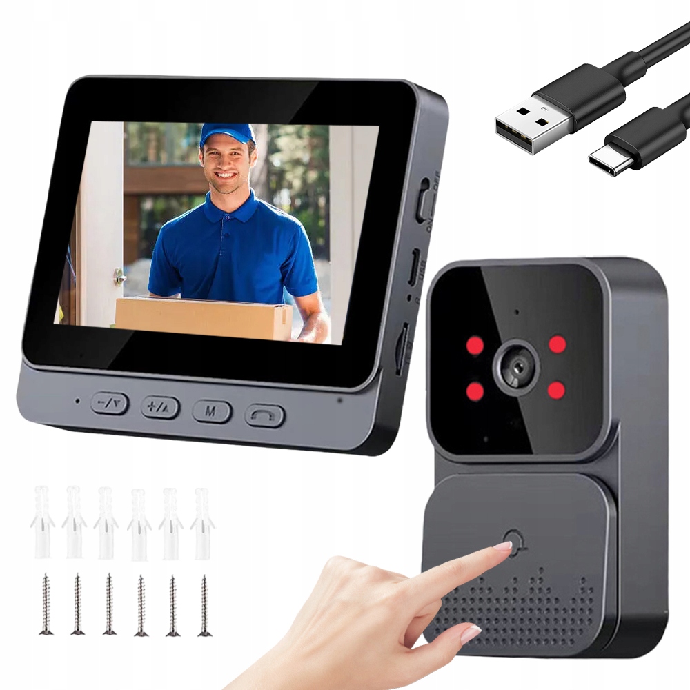 Videotelefon Interkom Videozvonek Vysoká Bezpečnost Stabilní Signál