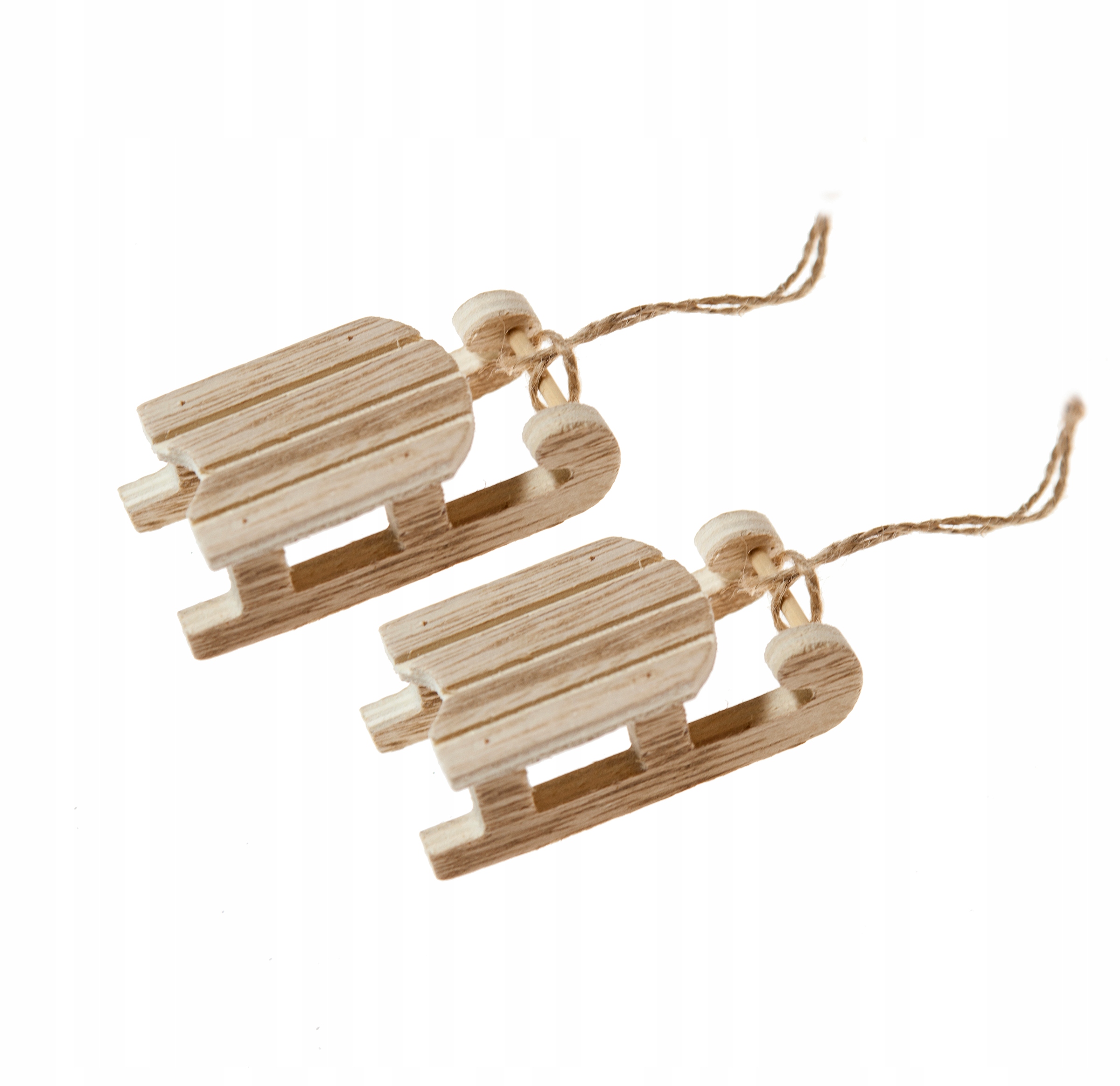 

Sanki Drewnianie Zawieszki Bombki na choinkę 2szt