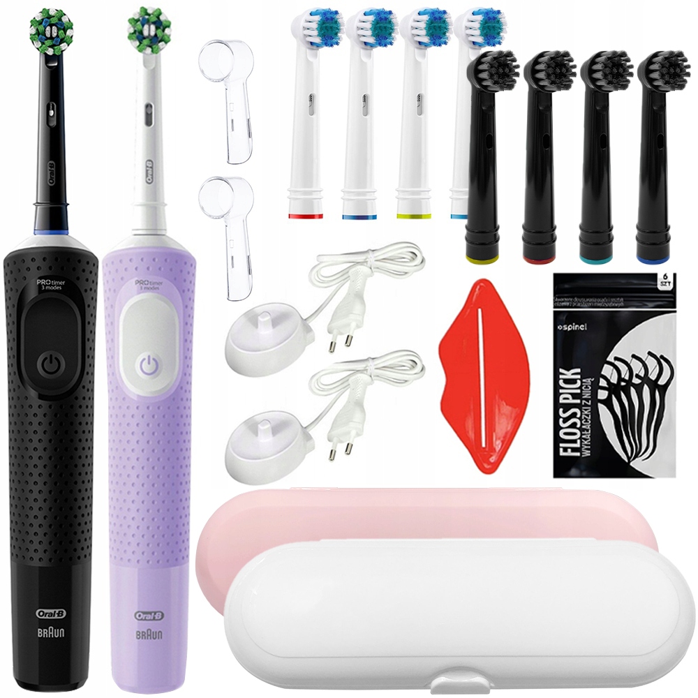 Szczoteczka Elektryczna Oral-b Vitality Pro D103 Dwupak Dla Par Dodatki