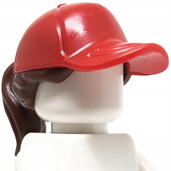 

Lego włosy figurki damskie, brąz, kucyk z czapką