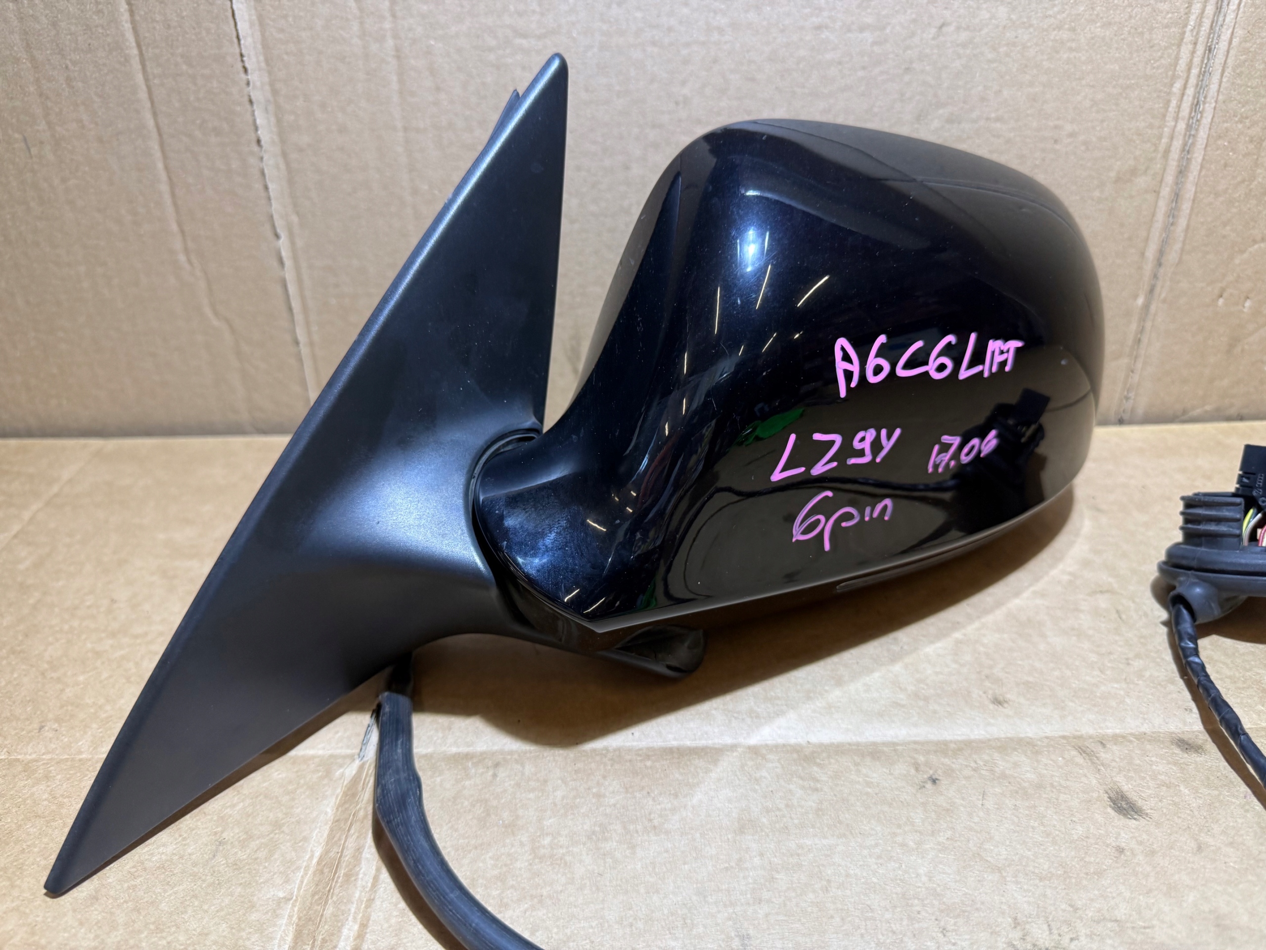 AUDI A6 C6 LIFT LZ9Y mirror left 6 PIN