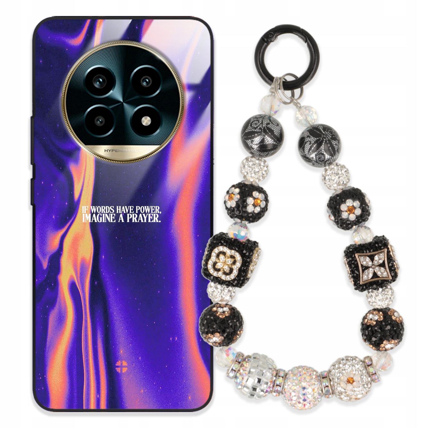 Puzdro Pre Realme 13 Pro Plus Glass Kľúčenka Elegantné Prémiové Puzdro