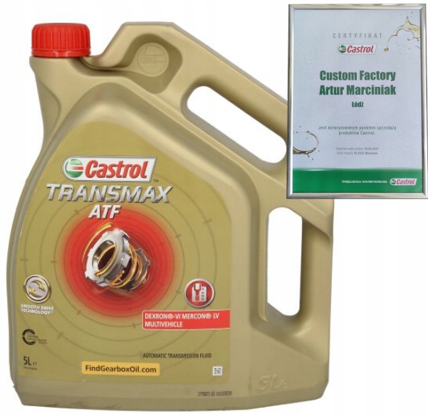 CASTROL TRANSMAX ATF DEXRON VI MERCON LV MULTIVEHICLE 5L