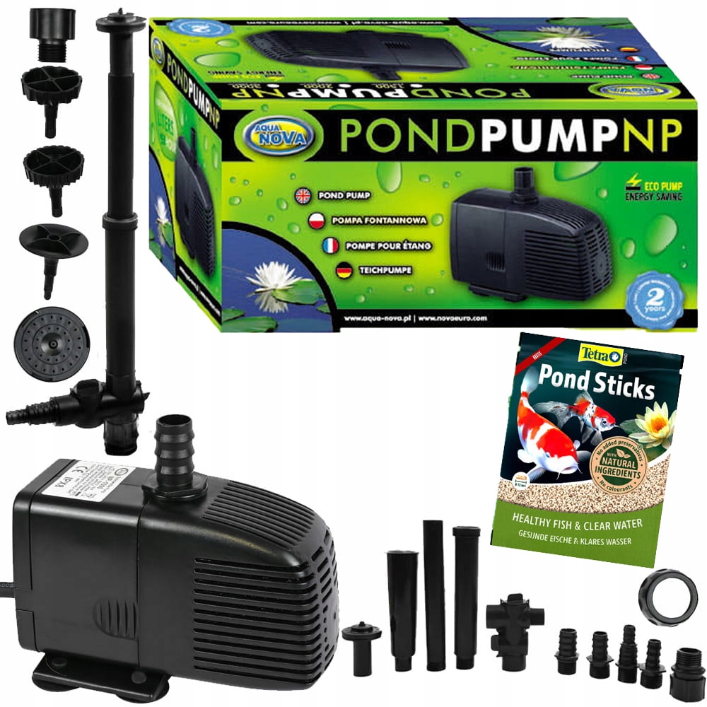 Aqua Nova pompa fontanna NP-2000 do oczka wodnego 2000l/h 45W Gratisy