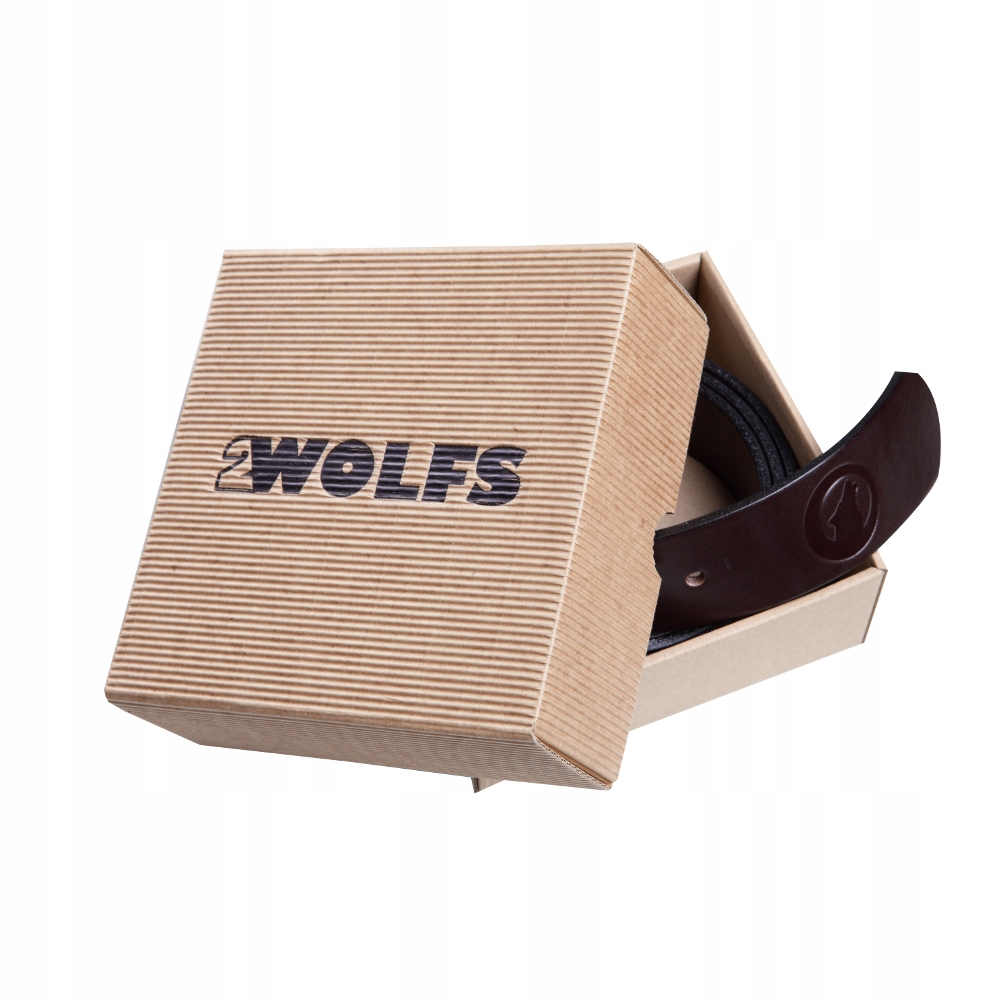 B Pasek do spodni skórzany Classic 120cm 2WOLFS Brąz