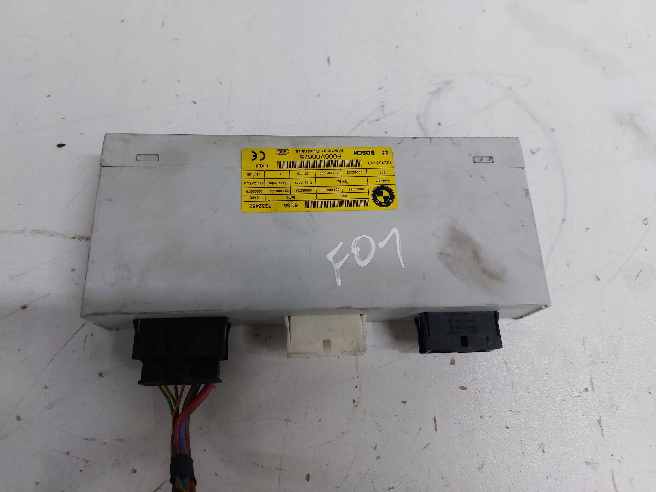 BMW 7 F01 F02 module control unit bonnet boot 7258363