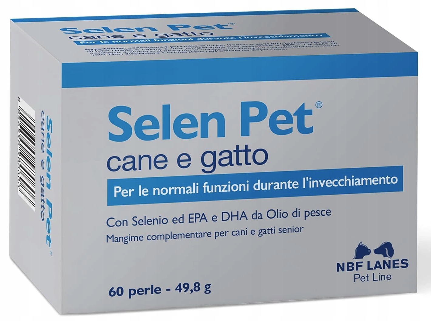 Selen Pet Cane E Gatto OMEGA-3, 60 kapslí Nbf Lanes pes a kočka Anti-age *