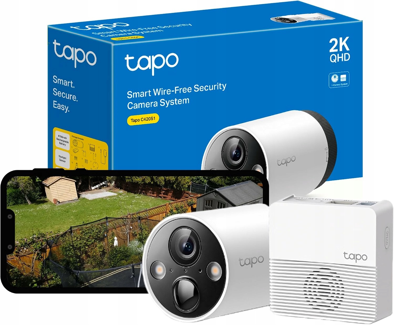 Venkovní Bezdrátová Kamera Tapo C420S1 Tp-link Smart IP65 Qhd 2K Wifi