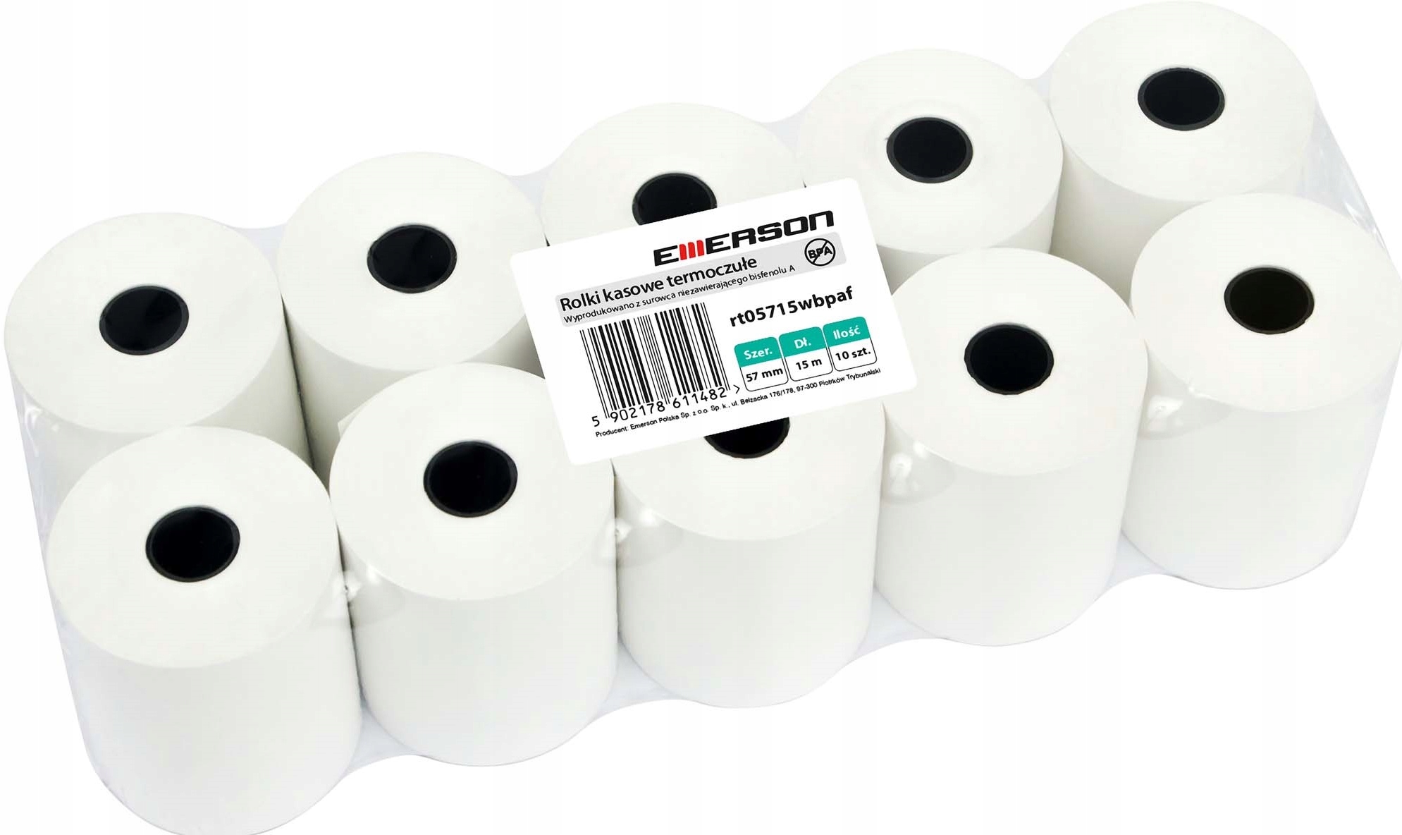 TERMOCZUŁY PAPIER do DRUKARKI TERMICZNEJ specjalistyczny 57 MMX15 M 10 szt