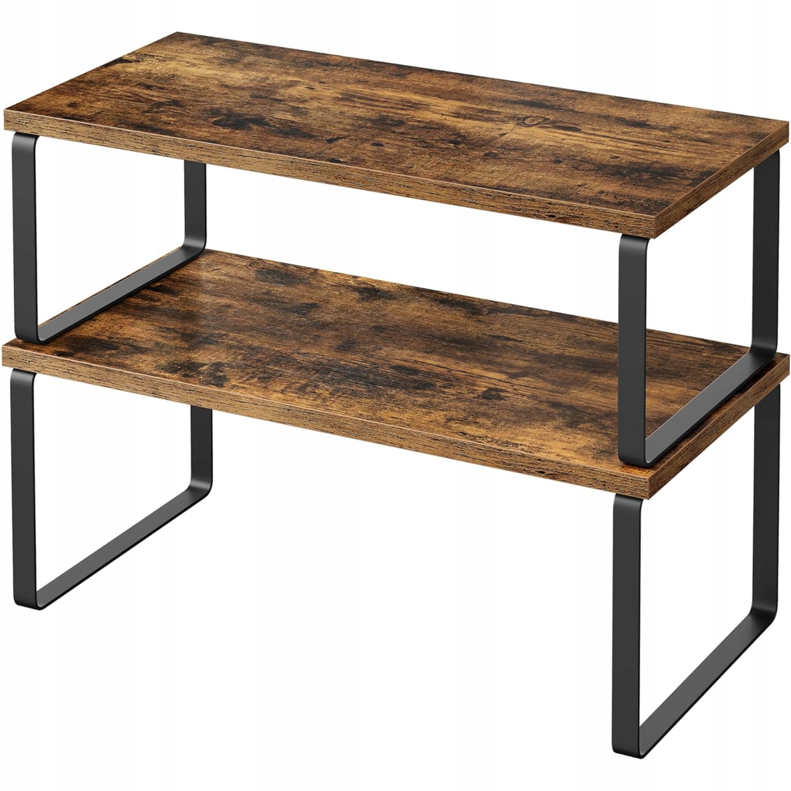 Police Kuchyňský Regál Na Koření Na Pracovní Desku Do Skříňky Na Psací Stůl 2 Ks Tmavý