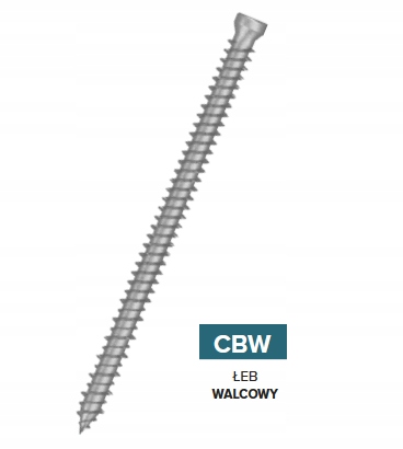 Wkręty OŚCIEŻNICOWE do OKIEN walcowy 7,5x152 100sz Producent Domax