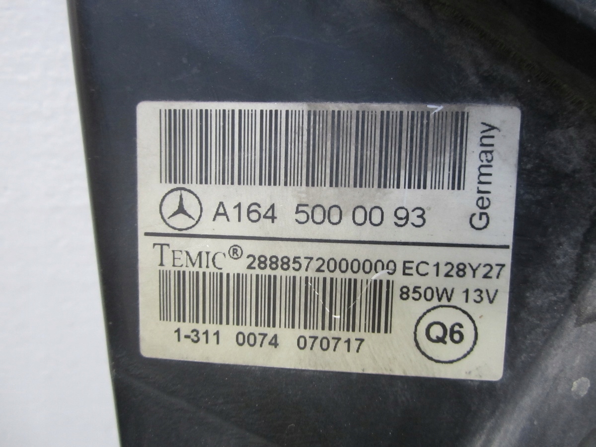 fan heating Mercedes GL X164 GL500 5.5 V8