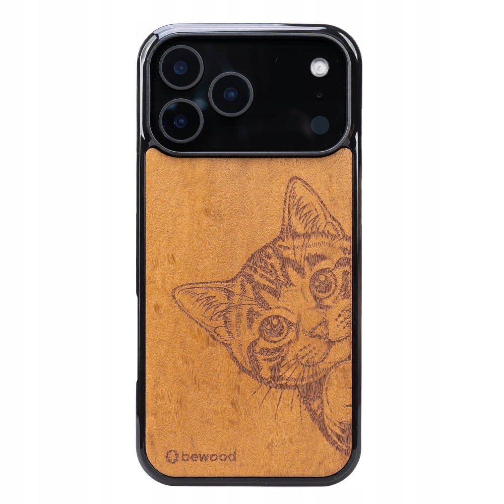 Dřevěné Pouzdro Bewood pro iPhone 17 Pro Max Cat Lover Imbuia