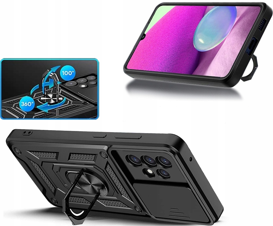 Etui PANCERNE RING CAM 2 x SZKŁO do SAMSUNG A53 5G Kod producenta Etui LENS RING do SAMSUNG A53 5G