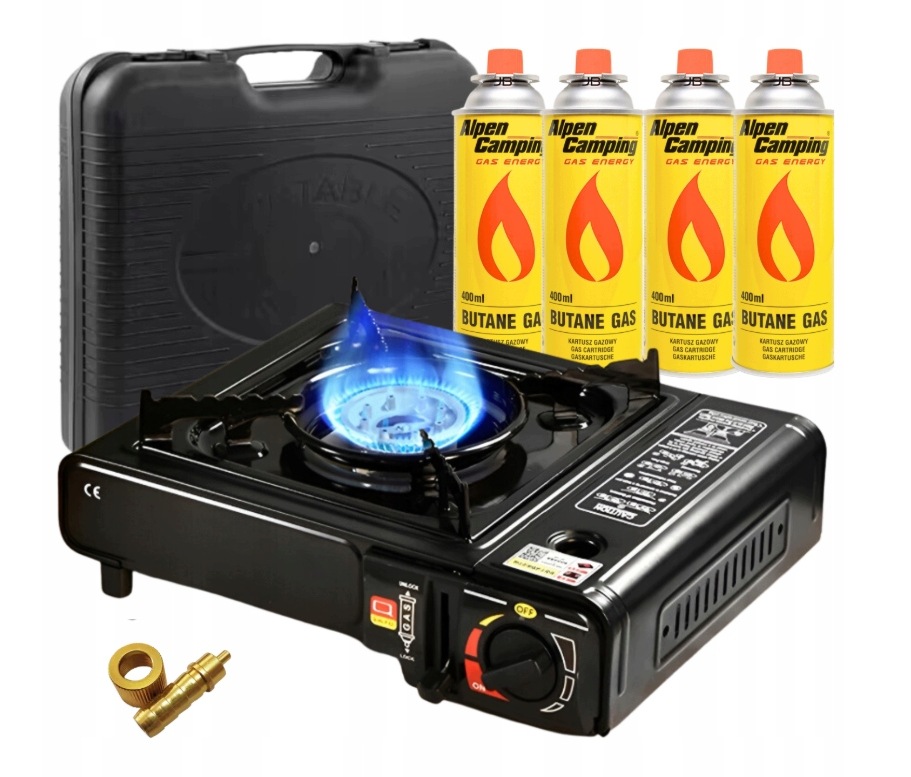 Kuchenka Gazowa Turystyczna 2w1 z Reduktorem 4x Kartusz Alpen Camping Gaz