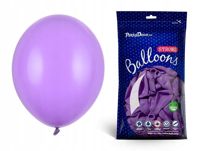 

Balony fioletowe pastelowe na Urodziny 27cm 50szt