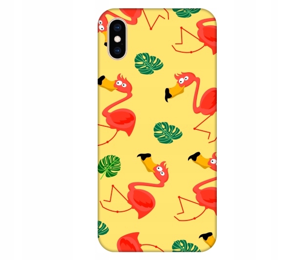 

Etui na telefon iPhone X / Xs Flamingi smieszne