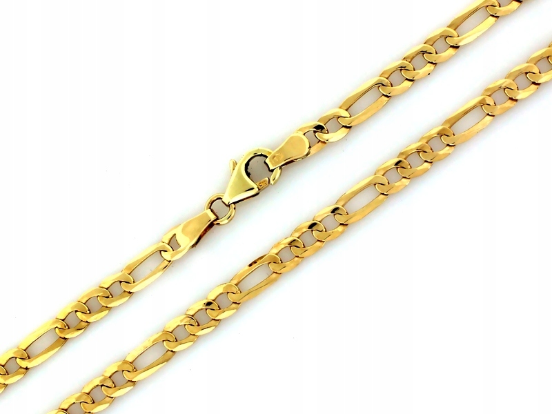 Zlatý řetízek pánský ryzost 585 figaro vazba šířka 5.5 mm délka 55 cm