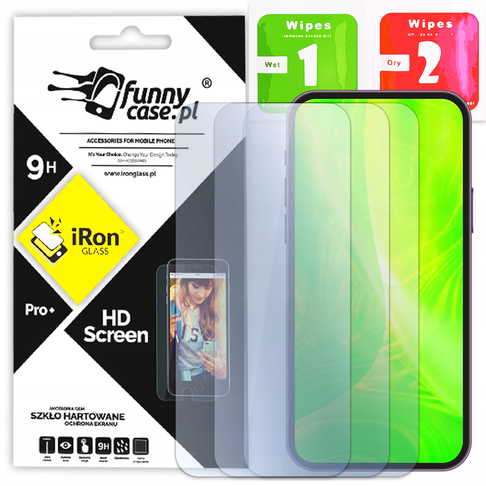 3x SZKŁO Hartowane 9H Ochronne do ALCATEL 1B 2020