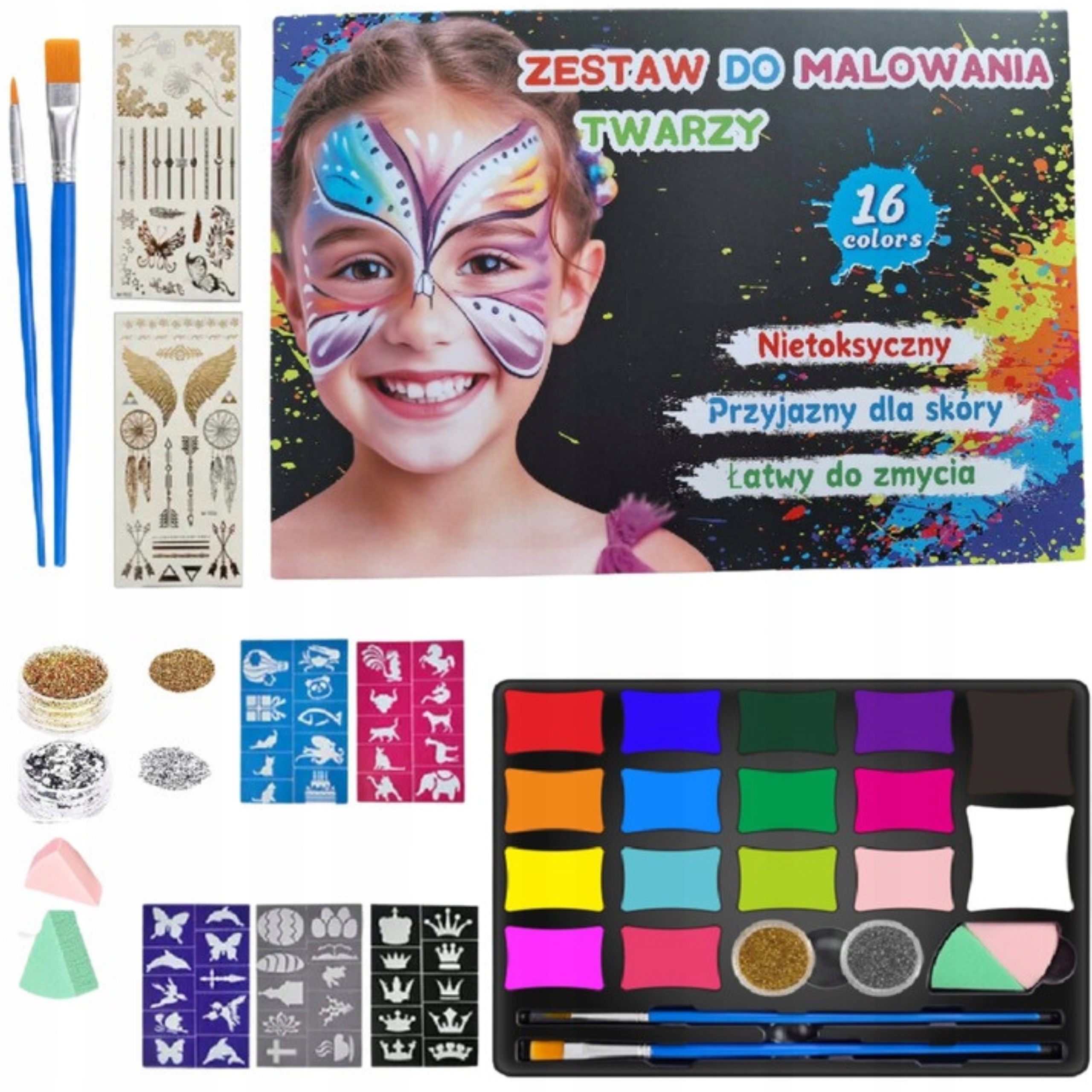 Barvy Na Malování Na Obličej Pro Děti, Omyvatelné, Sada 30 Ks