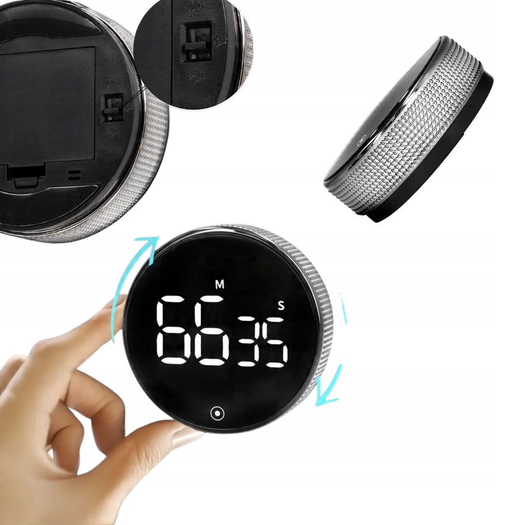 Elektroniczny Stoper Kuchenny z Magnesem - Cyfrowy Timer do Gotowania