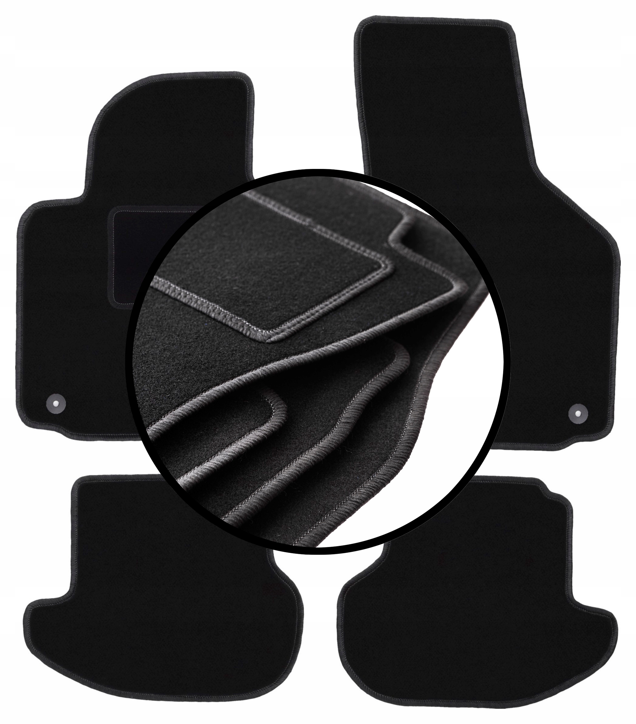 Velurové koberce komplet pro: Volkswagen Eos kabriolet (2005-2015)