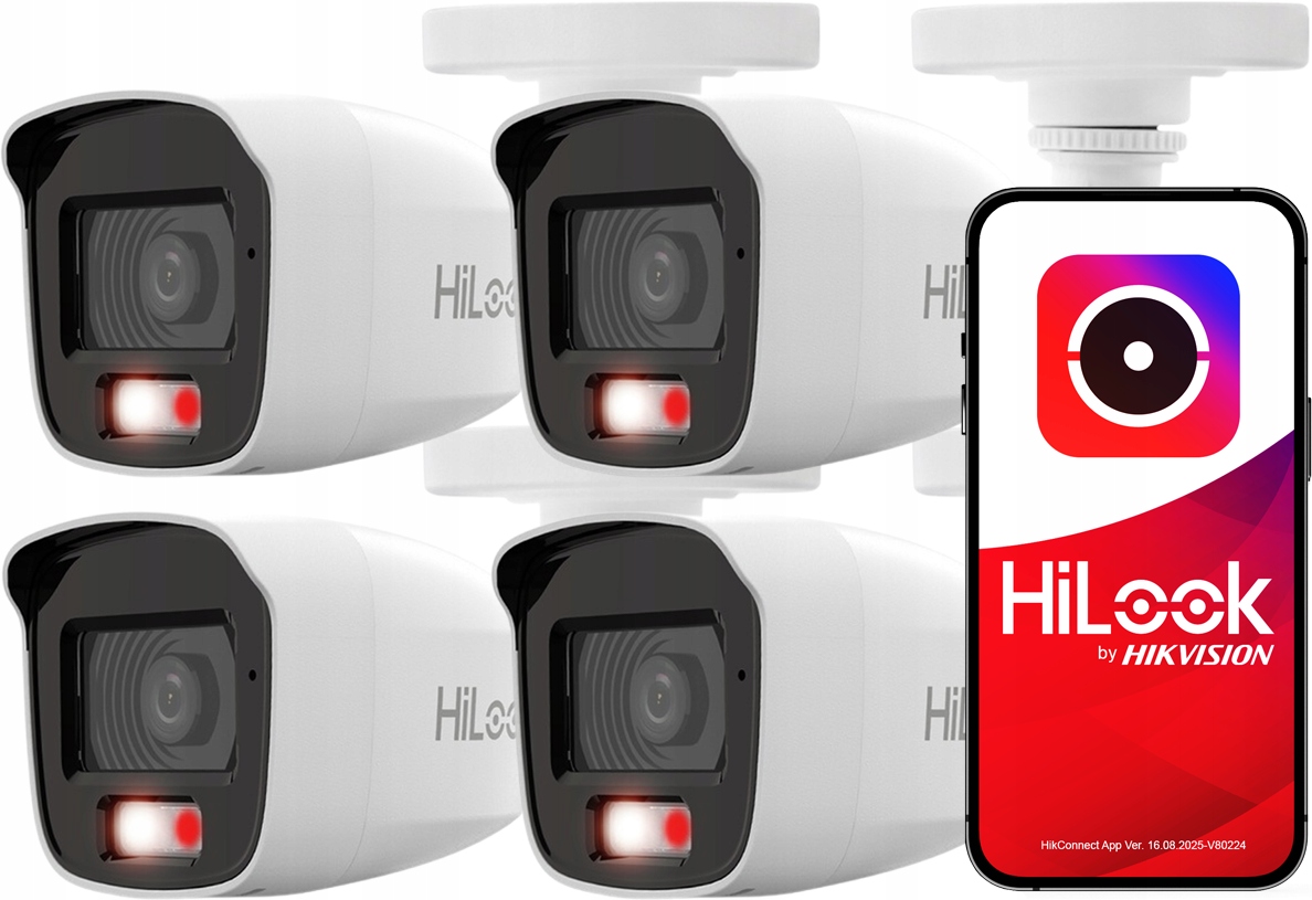 Vonkajšia kamera x4 2MPX Ahd HiLook TVICAM-B2M-20DL Hybrid Light