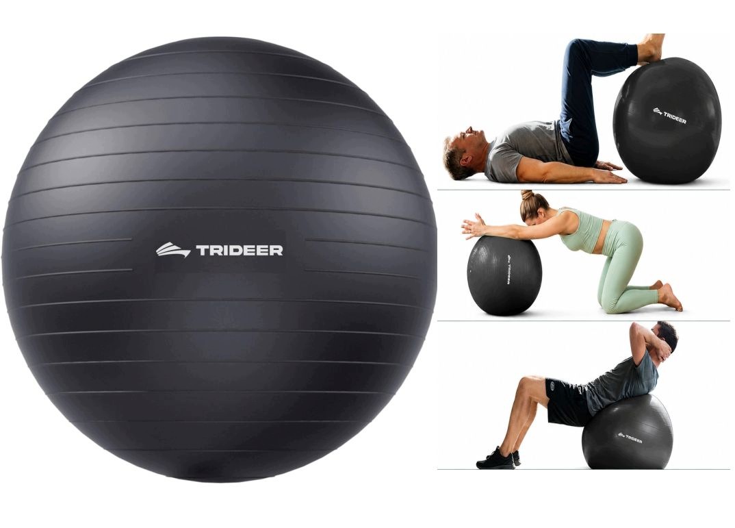 Piłka Gimnastyczna Rehabilitacyjna Pilates Fitness Z Pompką 58-65 CM
