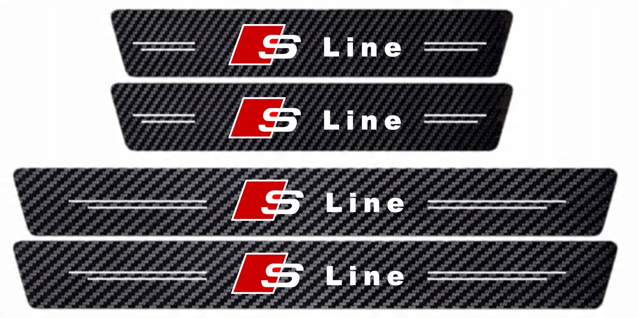 

Osłona naklejka na progi Audi S line Carbon
