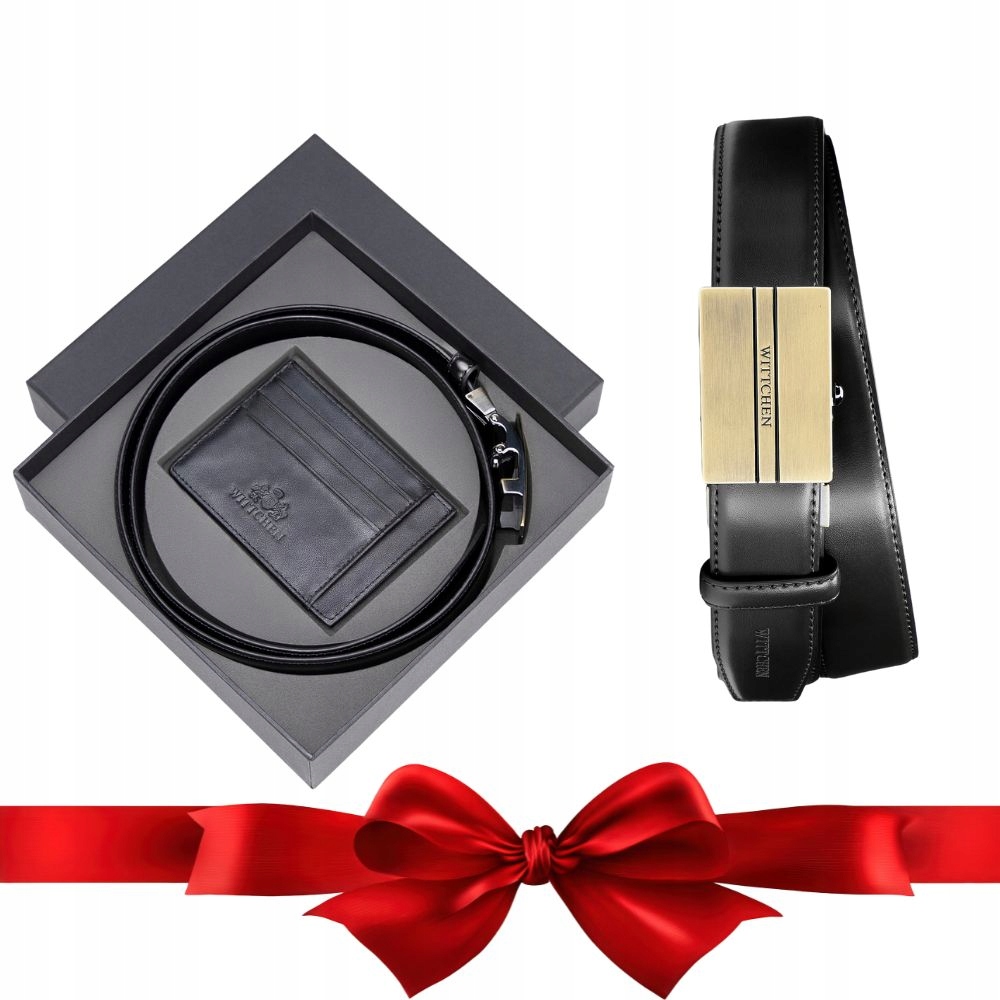 Dárková sada pánských pásek a pouzdro Wittchen 102-8M-S14-1G 110 černá