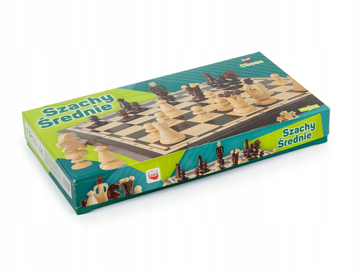 ELEGANCKIE I STYLOWE SZACHY DREWNIANE MAGIERA 31cm