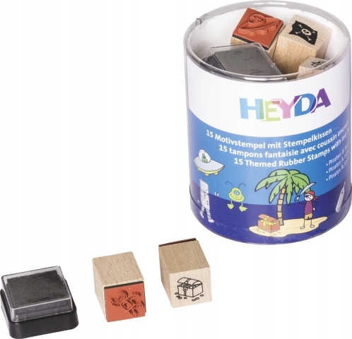 PIRACI STEMPLE dla dzieci ZESTAW 15 elementów i PODUSZKA artystyczne ŁADNE Marka inna