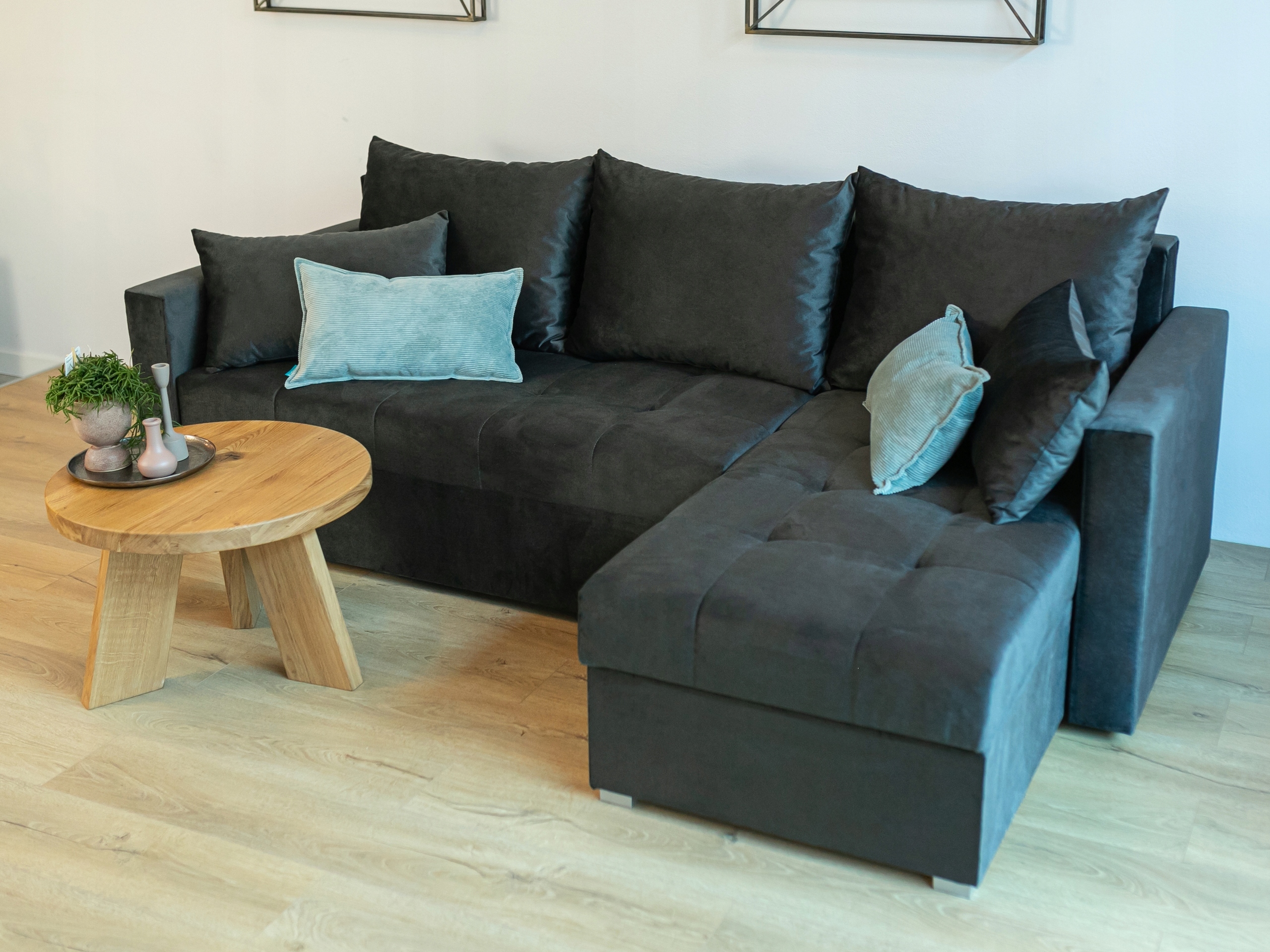 Narożnik z funkcją spania HOT L czarny rogówka Marka BroMARKT