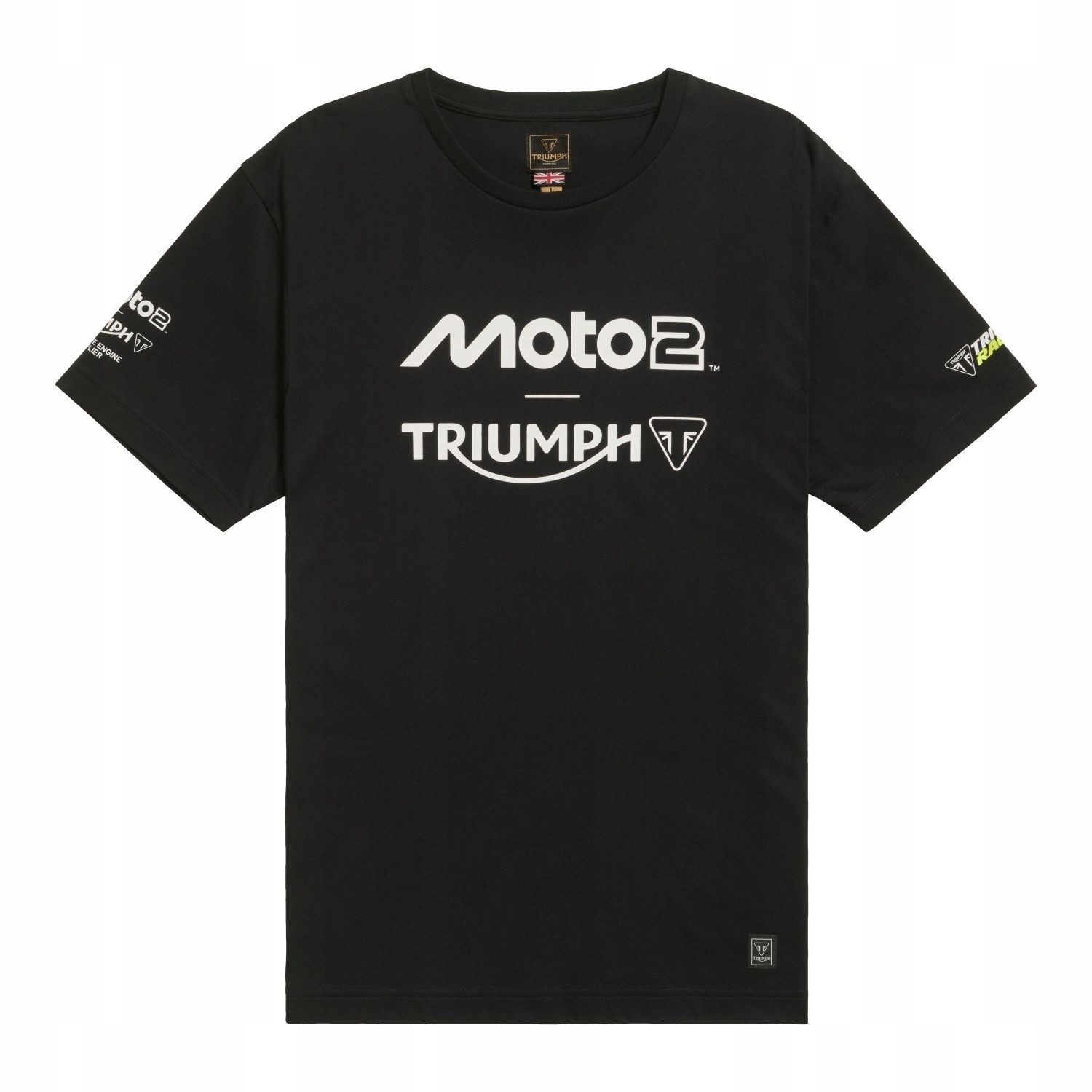 MTSS26801-L Koszulka męska Triumph MOTO2 Czarna Black T-shirt L