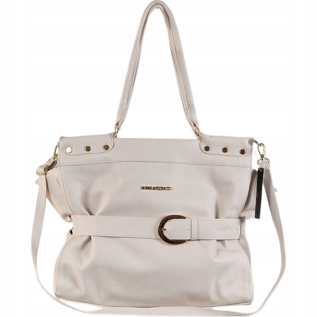 Massimo Contti shopper klasická eko kůže béžová