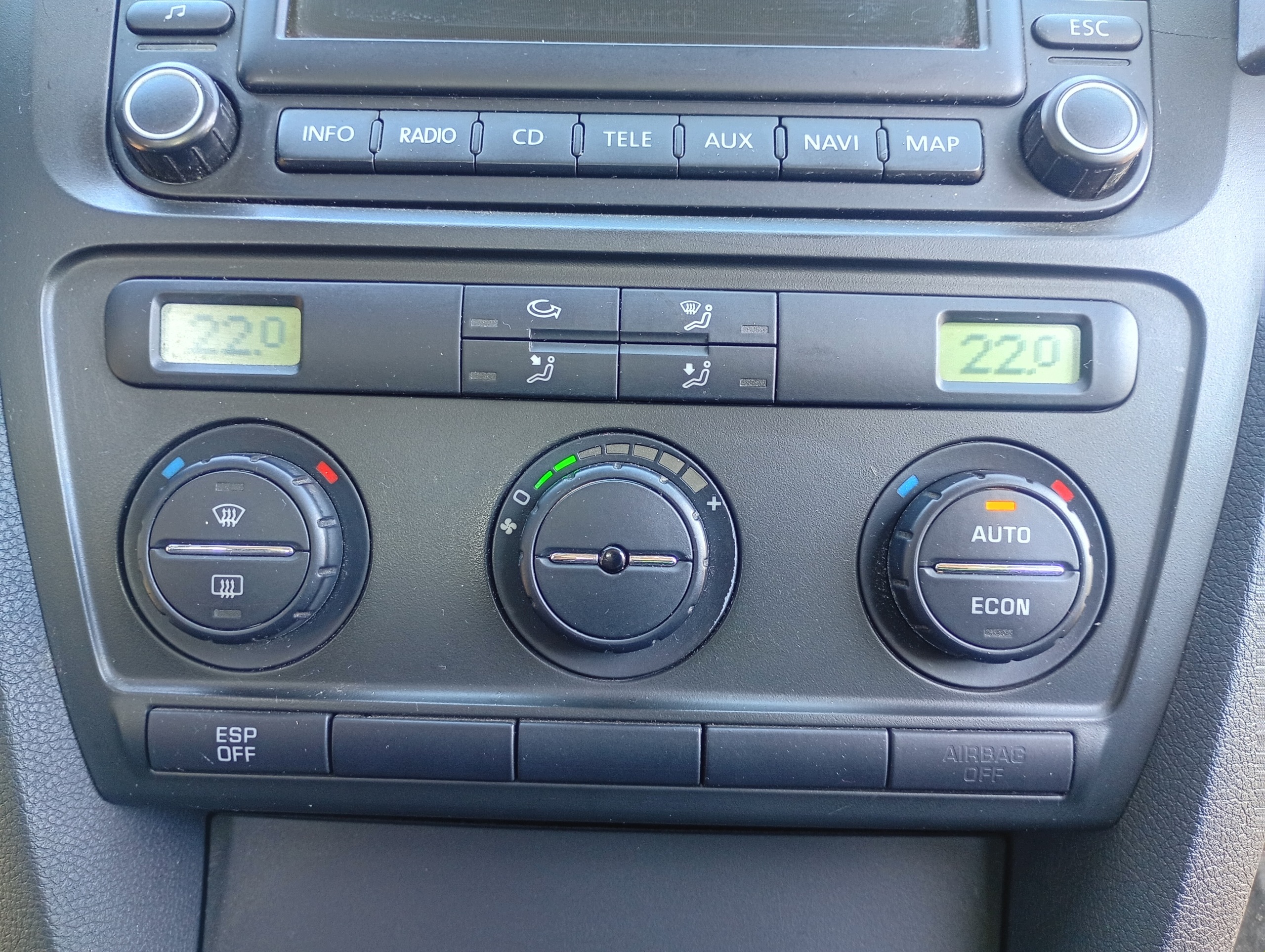 Panel switch regulacja air conditioning devices heating Skoda Octavia 2 II 04-13