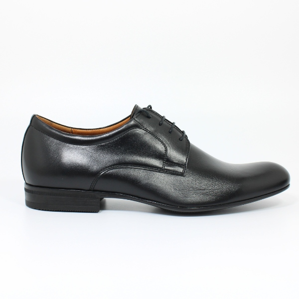 Klasické černé pánské společenské kožené polobotky Conhpol 9126 r44