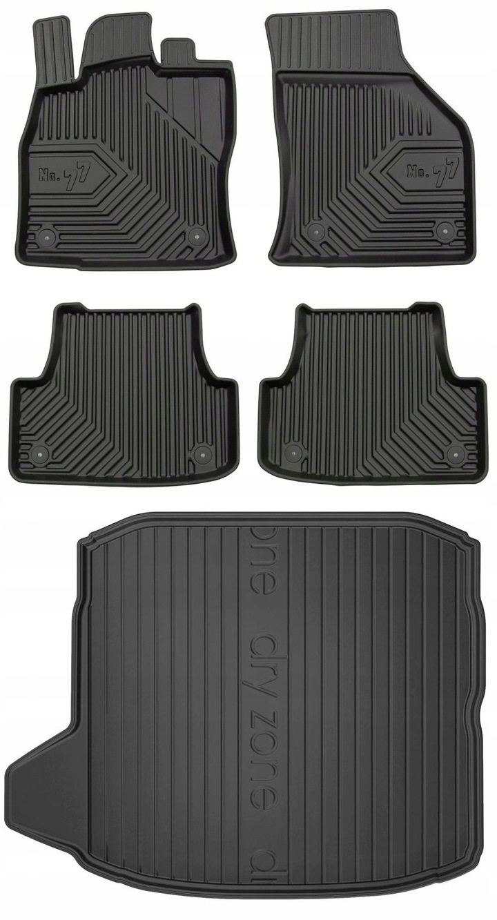 Set 77 Gumové rohože a rohože Audi A3 8V Sedan 2012-2019