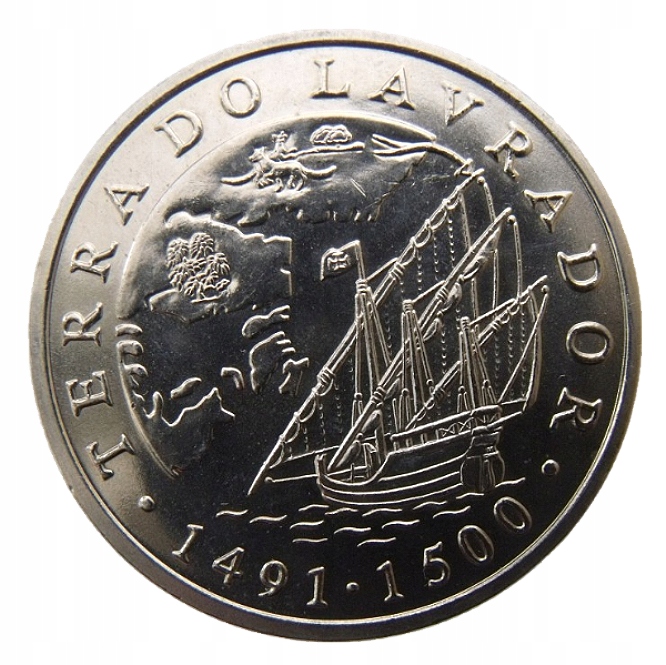 PORTUGALIA 200 ESCUDOS 2000 LAVRADOR STATEK ŻAGLOWIEC RZADKA UNC
